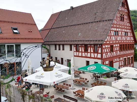 Ansicht von außen der Krone Lautlingen